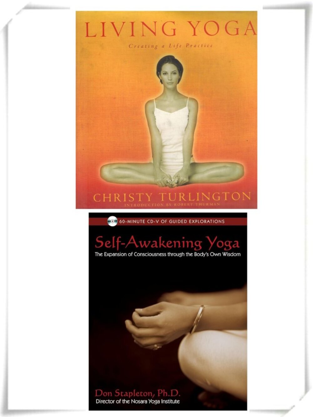 Bundle of 2 Books Living Yoga Creating a Life Practice and Self-Awakening Yoga